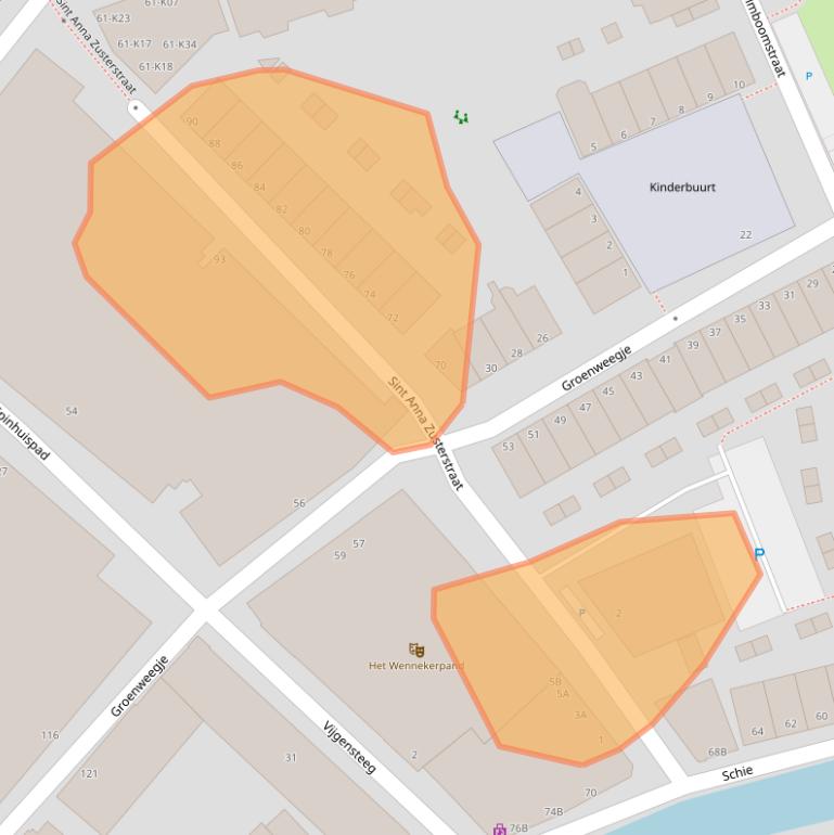 Kaart van postcodegebied 3111PP.