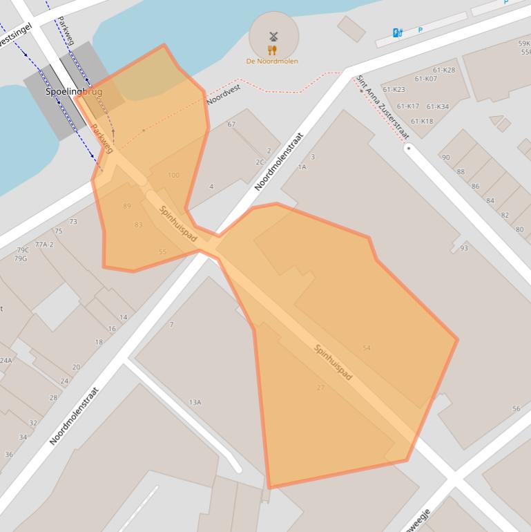 Kaart van postcodegebied 3111PX.