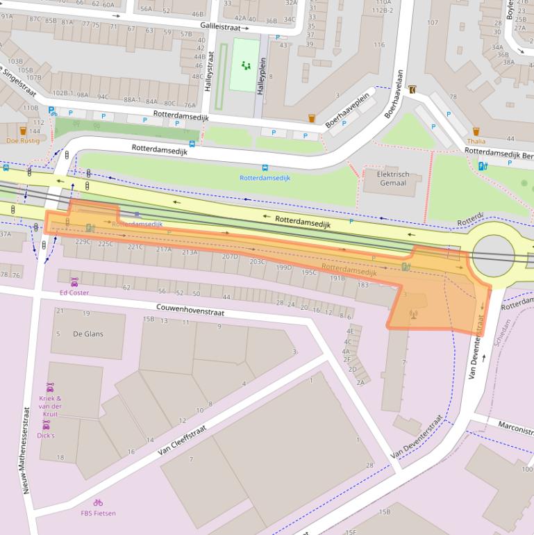 Kaart van postcodegebied 3112AA.