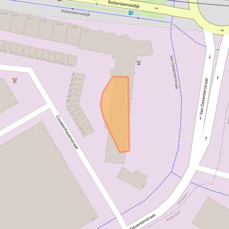 Kaart van postcodegebied 3112AC.