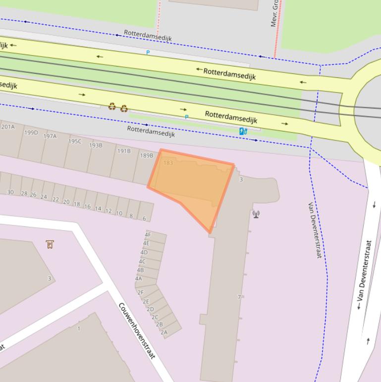 Kaart van postcodegebied 3112AD.