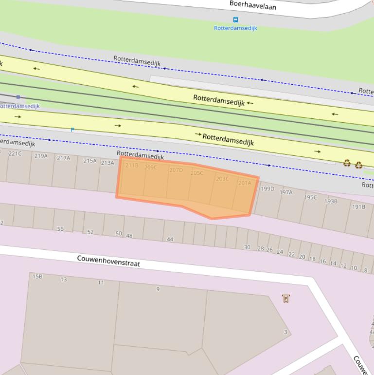 Kaart van postcodegebied 3112AG.