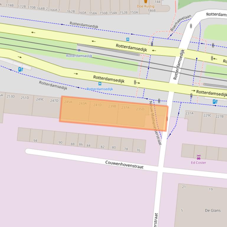 Kaart van postcodegebied 3112AK.