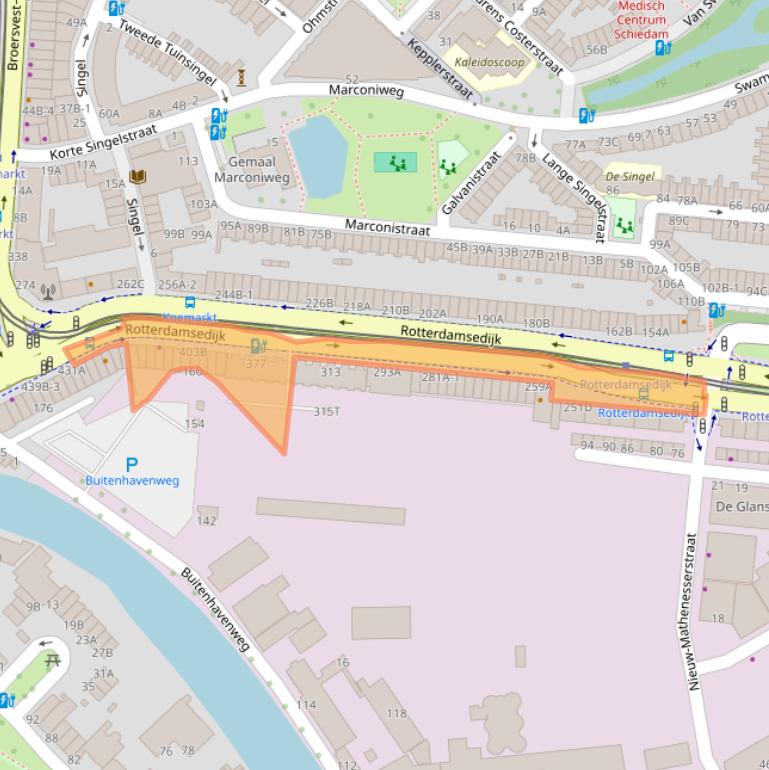 Kaart van postcodegebied 3112AP.