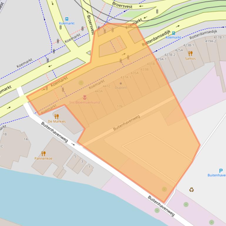 Kaart van postcodegebied 3112AS.