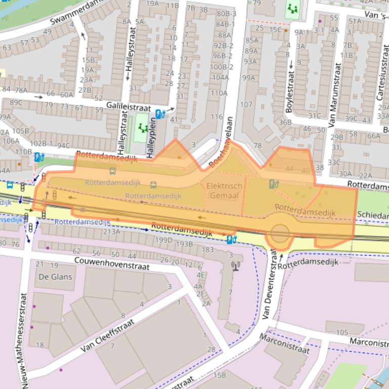 Kaart van postcodegebied 3112BD.