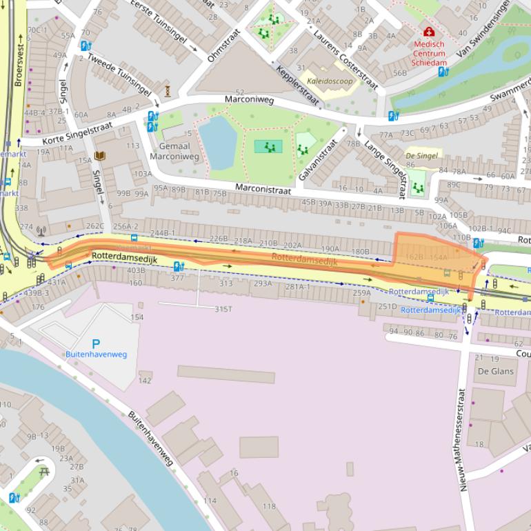 Kaart van postcodegebied 3112BJ.