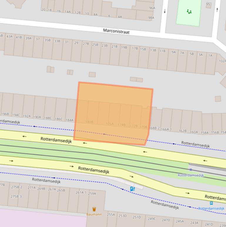 Kaart van postcodegebied 3112BK.