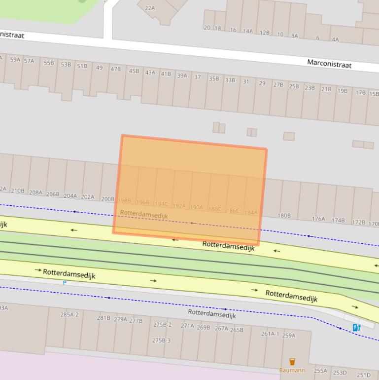 Kaart van postcodegebied 3112BL.