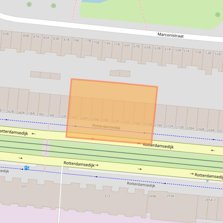 Kaart van postcodegebied 3112BN.