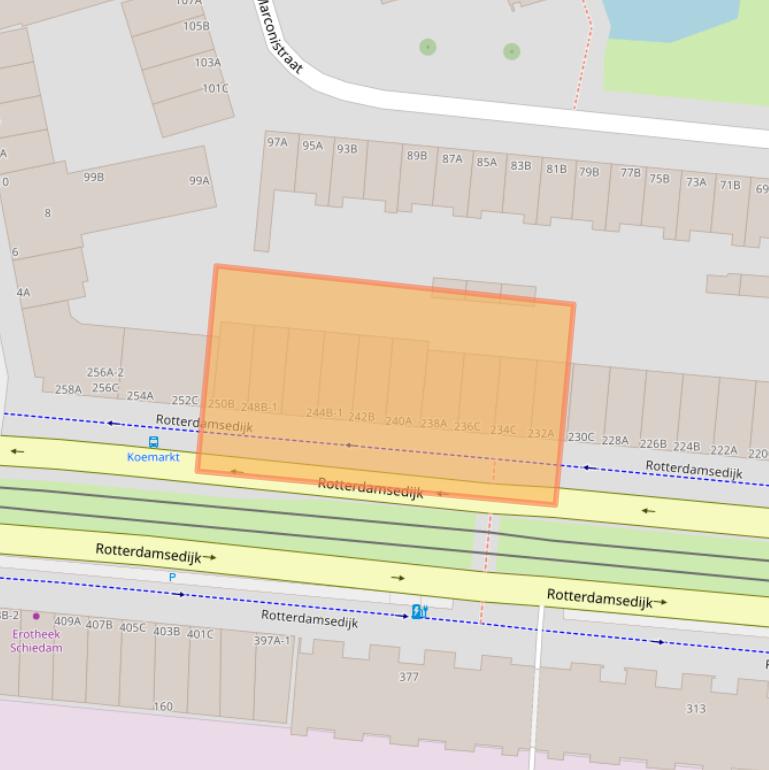 Kaart van postcodegebied 3112BP.