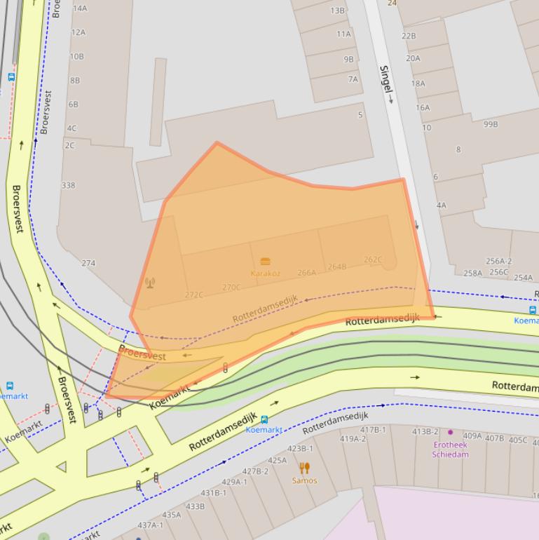 Kaart van postcodegebied 3112BS.