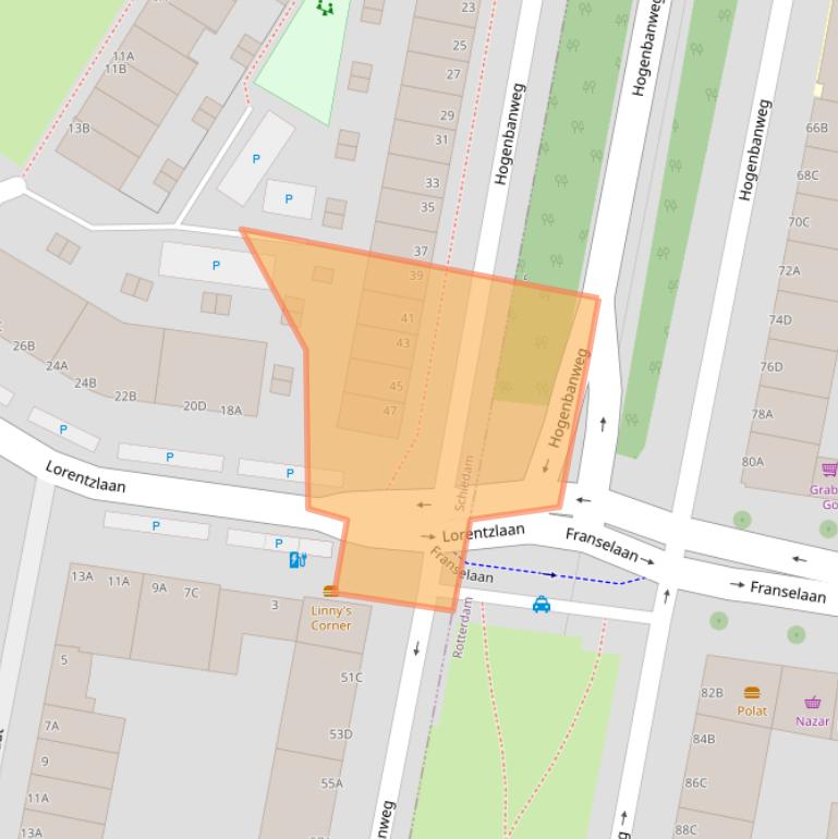 Kaart van postcodegebied 3112CD.