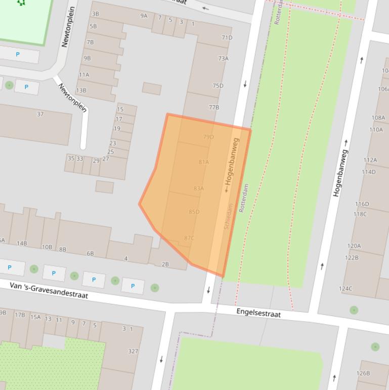 Kaart van postcodegebied 3112CJ.