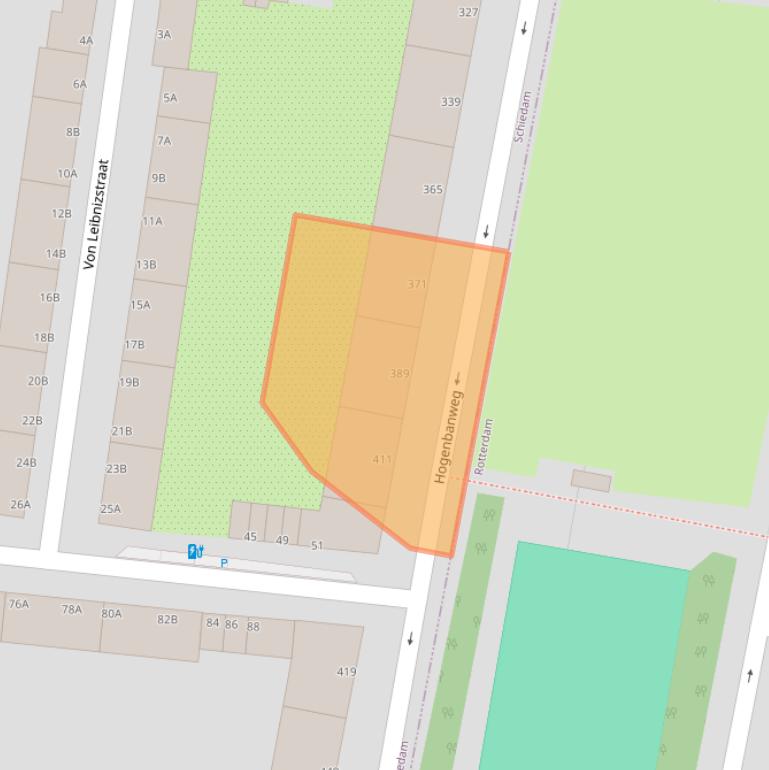 Kaart van postcodegebied 3112CL.