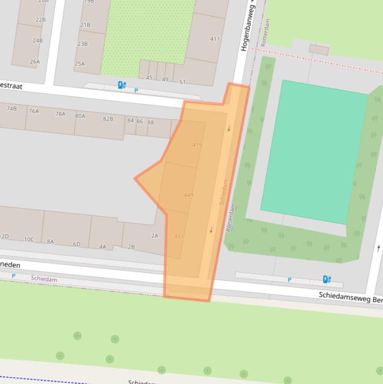 Kaart van postcodegebied 3112CM.