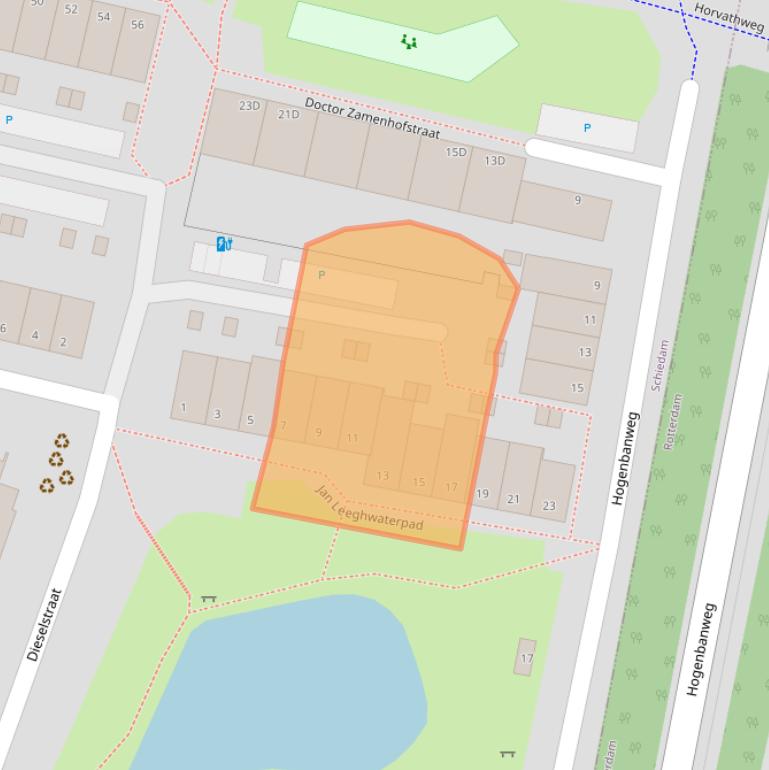 Kaart van postcodegebied 3112CN.