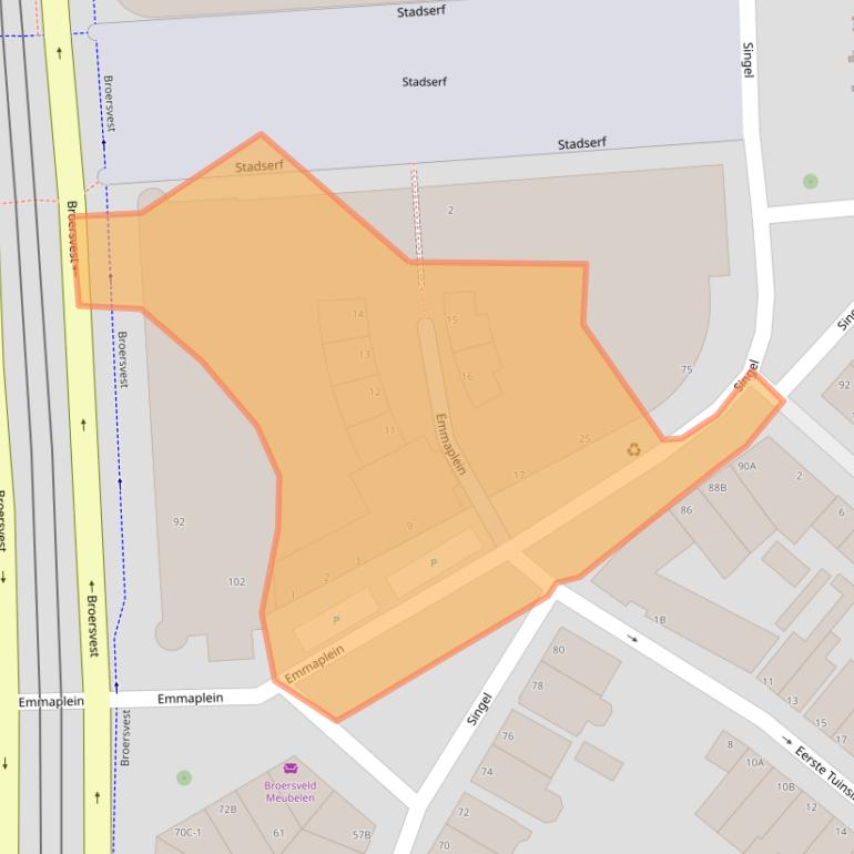 Kaart van postcodegebied 3112DC.