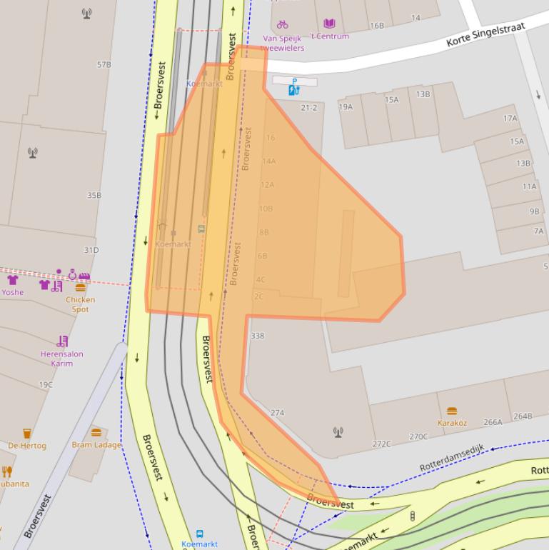 Kaart van postcodegebied 3112DD.