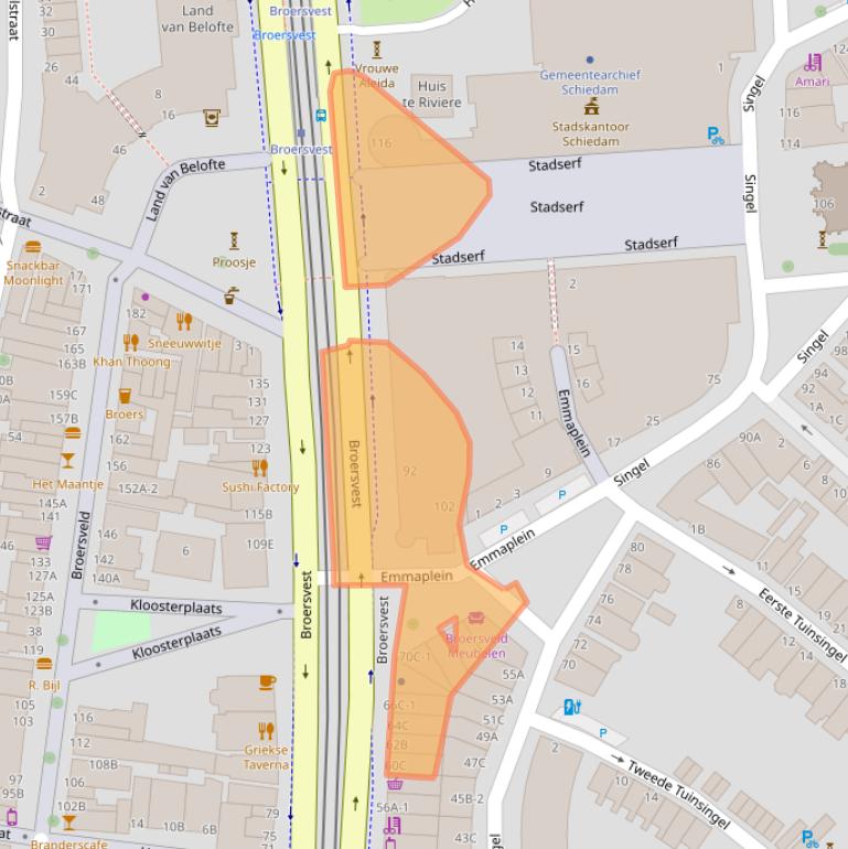 Kaart van postcodegebied 3112DG.