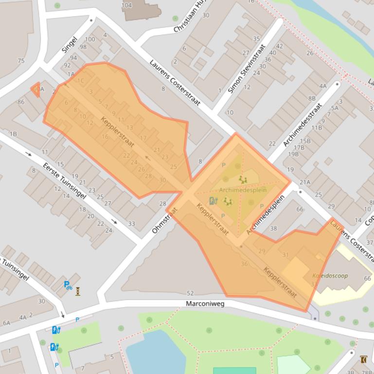 Kaart van postcodegebied 3112DS.