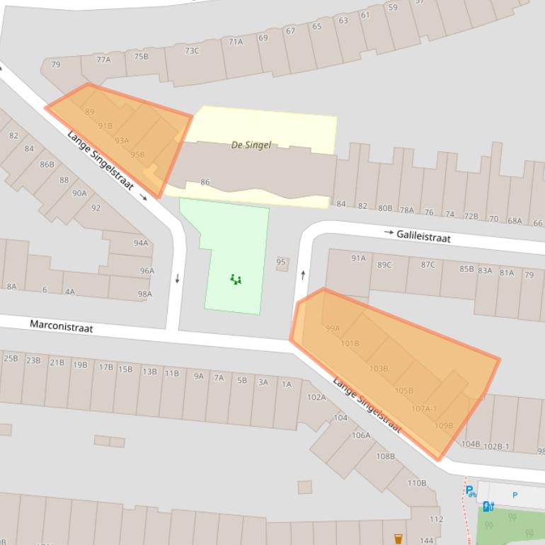 Kaart van postcodegebied 3112EC.