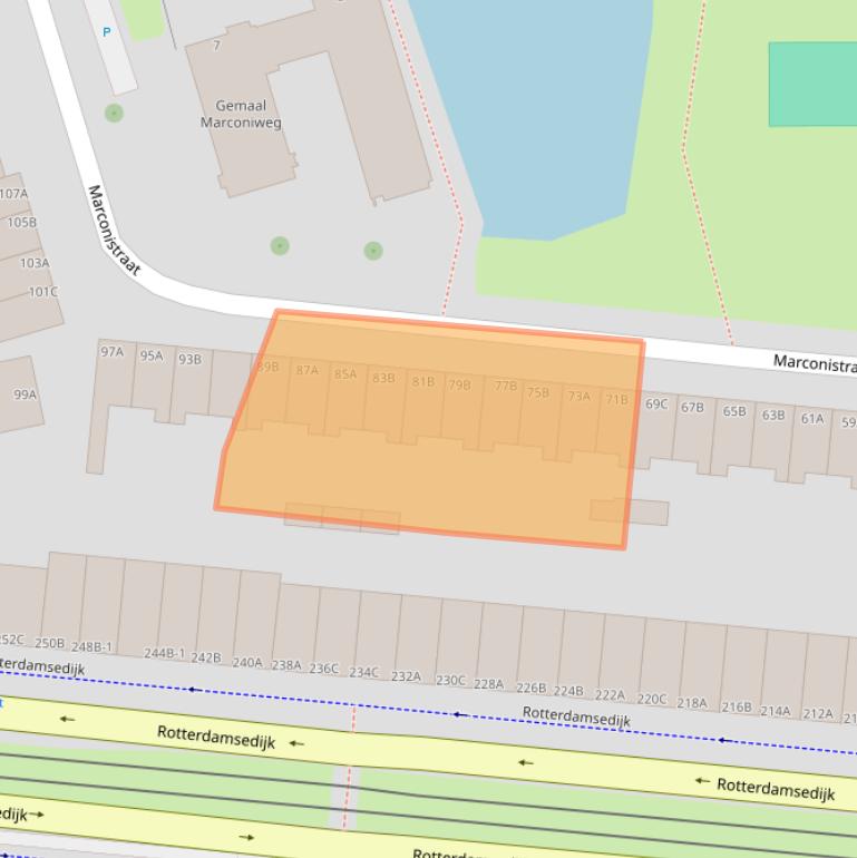 Kaart van postcodegebied 3112EL.