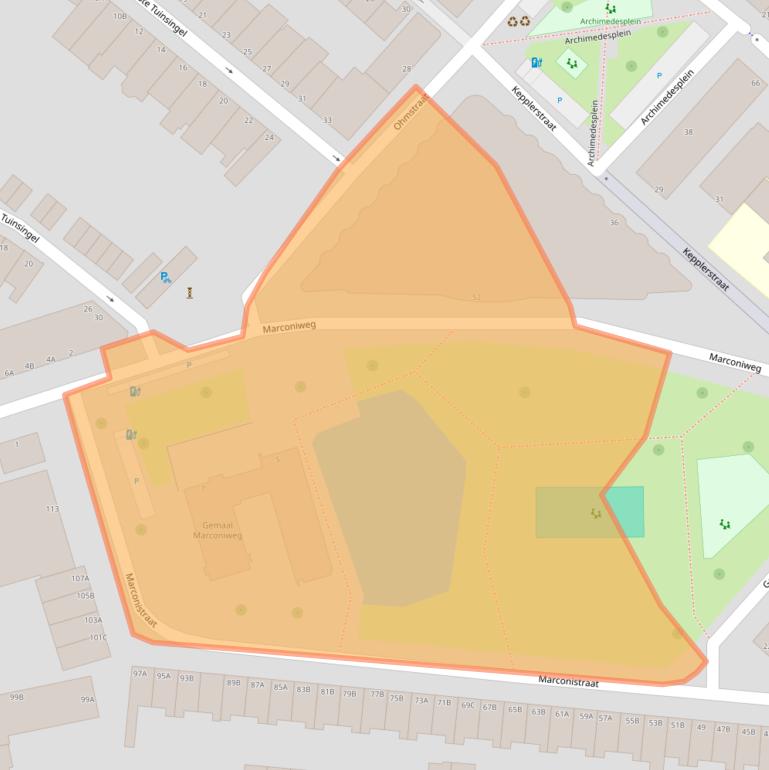 Kaart van postcodegebied 3112EP.