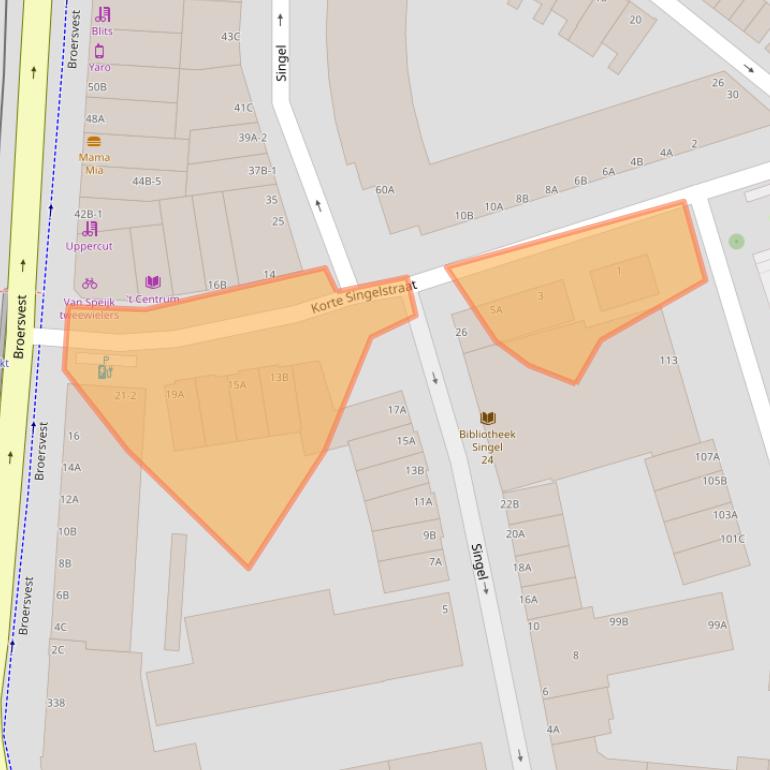 Kaart van postcodegebied 3112GA.