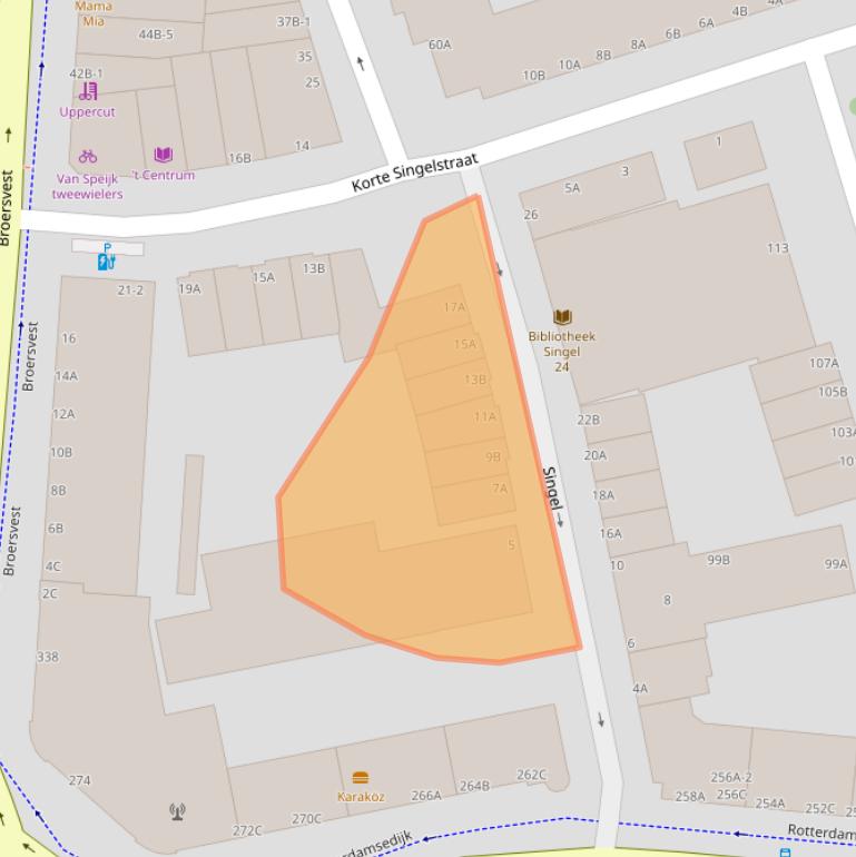 Kaart van postcodegebied 3112GH.