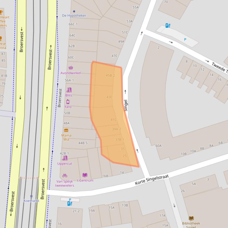 Kaart van postcodegebied 3112GJ.