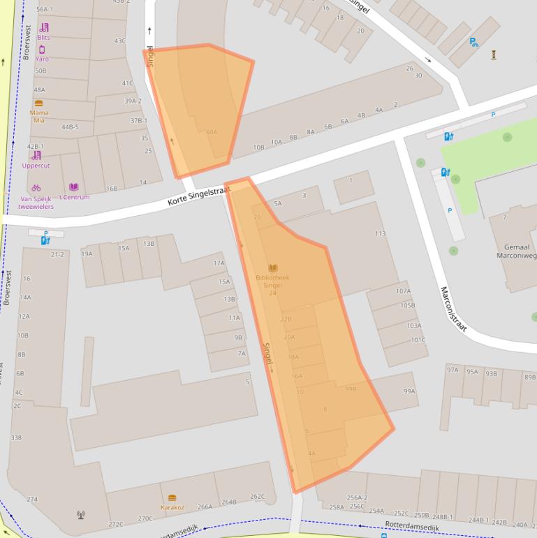 Kaart van postcodegebied 3112GP.