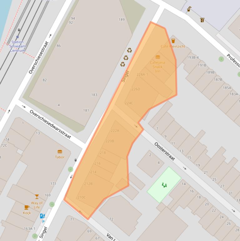 Kaart van postcodegebied 3112GZ.