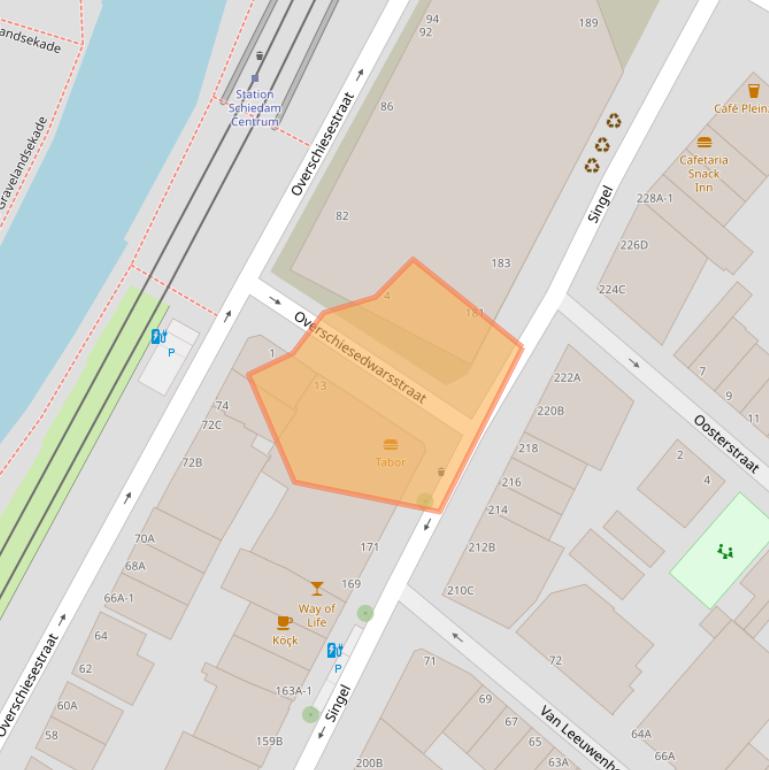 Kaart van postcodegebied 3112HC.