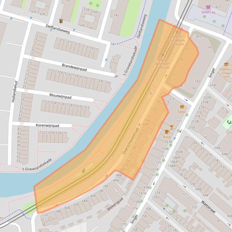 Kaart van postcodegebied 3112HH.