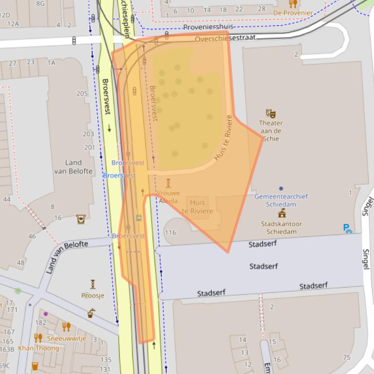 Kaart van postcodegebied 3112HK.