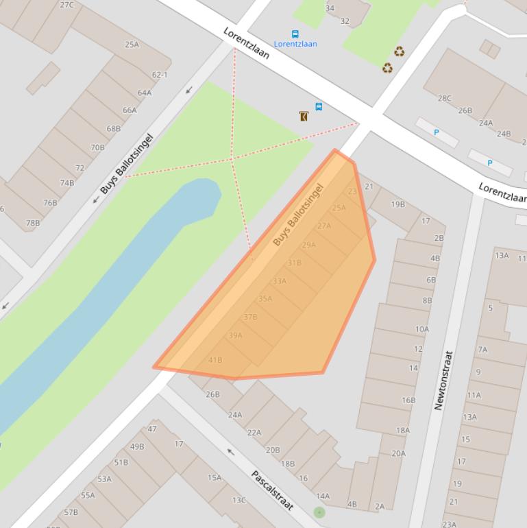 Kaart van postcodegebied 3112JB.