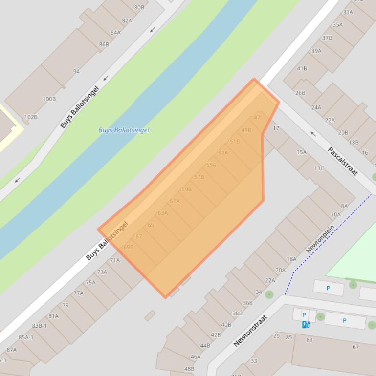 Kaart van postcodegebied 3112JC.