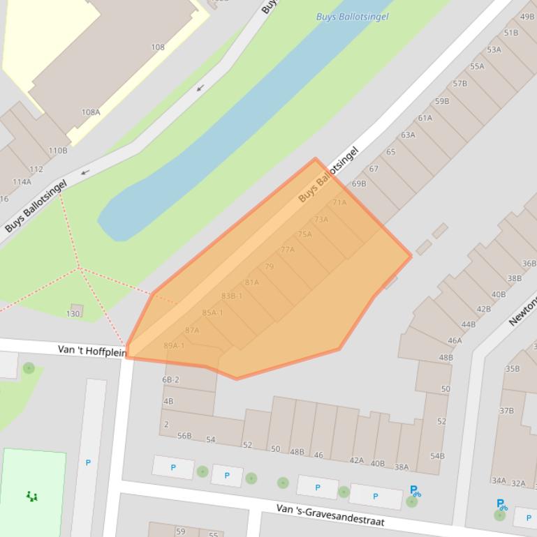 Kaart van postcodegebied 3112JD.