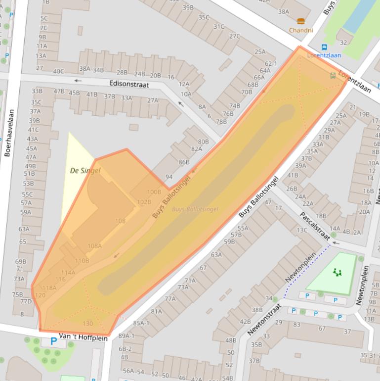 Kaart van postcodegebied 3112JH.