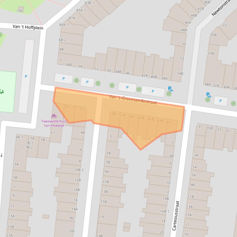 Kaart van postcodegebied 3112JL.