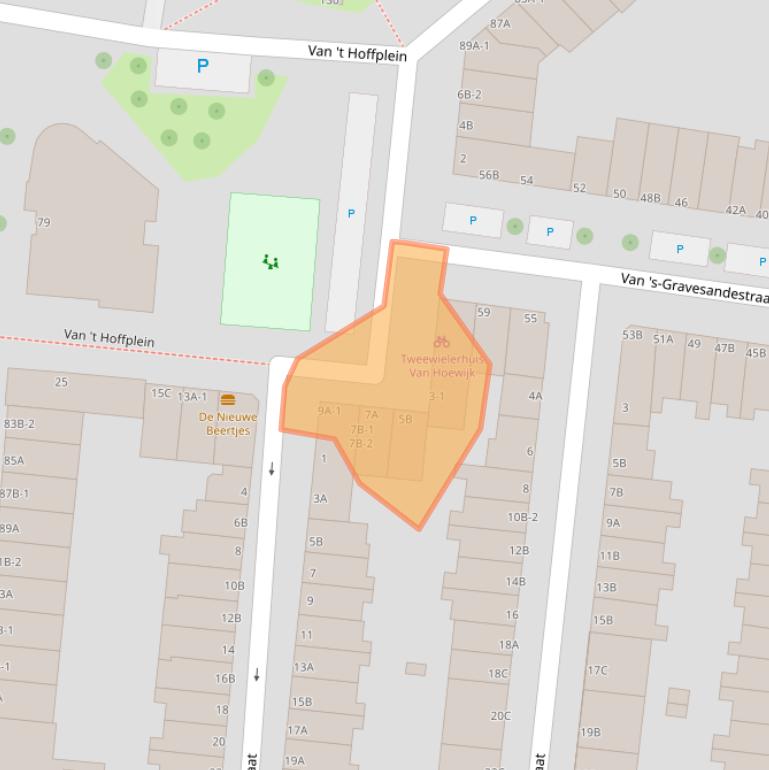 Kaart van postcodegebied 3112JR.