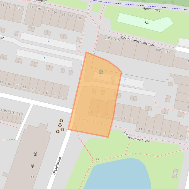 Kaart van postcodegebied 3112KA.