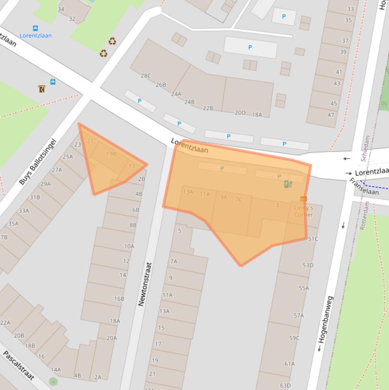 Kaart van postcodegebied 3112KE.