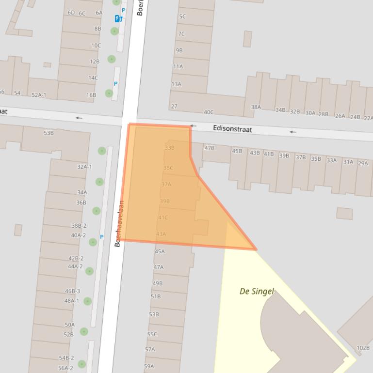 Kaart van postcodegebied 3112LB.