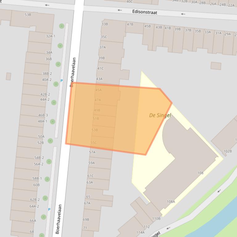 Kaart van postcodegebied 3112LC.