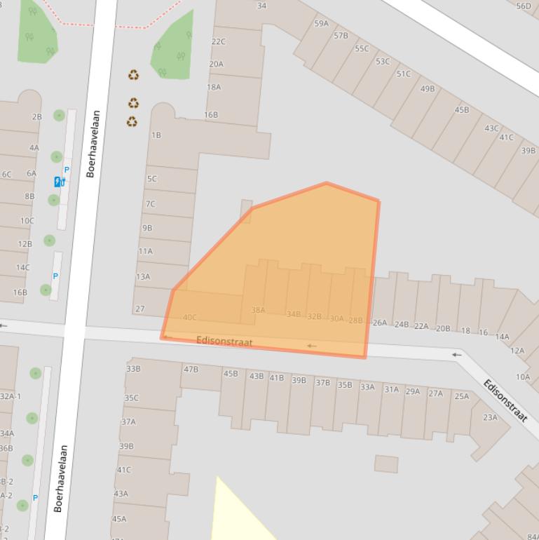 Kaart van postcodegebied 3112LW.