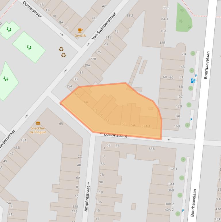 Kaart van postcodegebied 3112LX.