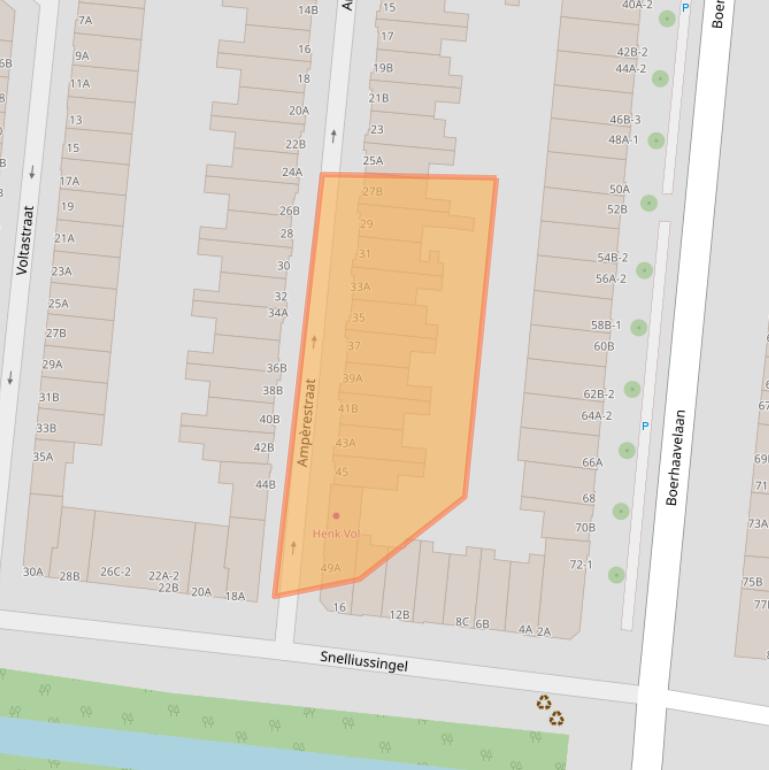 Kaart van postcodegebied 3112MB.