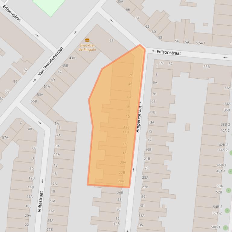 Kaart van postcodegebied 3112MC.